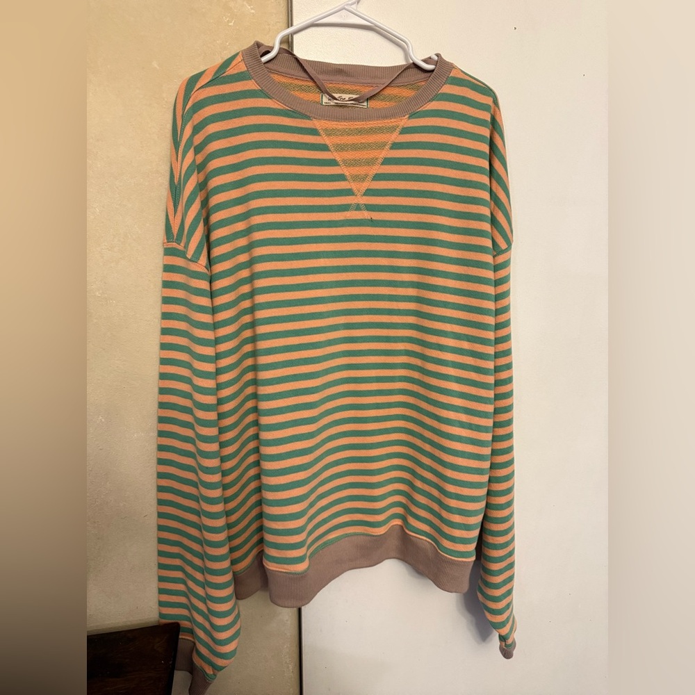 NWOT free people striped classic crewneck